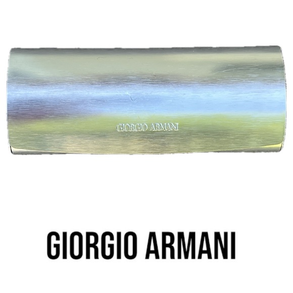🕶️🔥Aluminum Silver Glasses/Sunglasses Metal Hard Clamshell Case Giorgio Armani - Picture 7 of 17